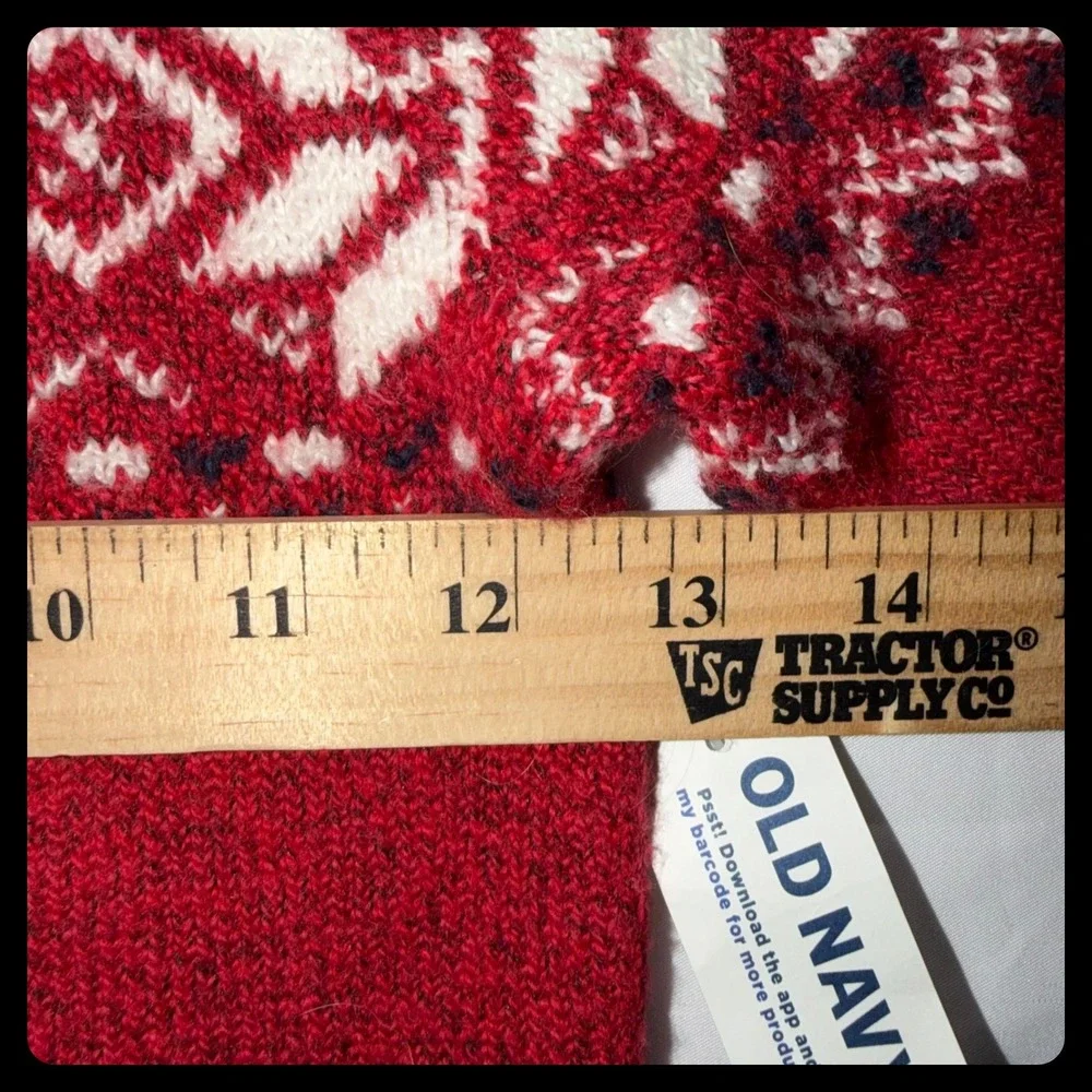 Old Navy Fair Isle Sweater Boys 18-24 Months Red Snowflake Holiday Winter